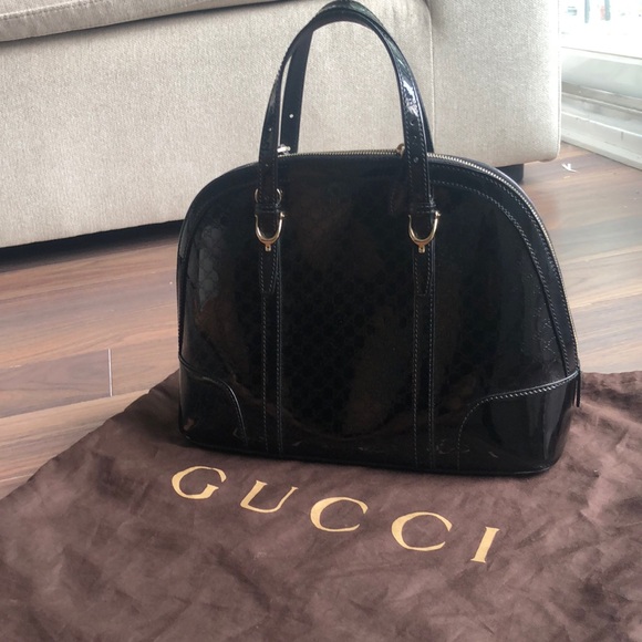 Gucci Guccissima Patent Leather Top Handle Bag - Picture 1 of 7